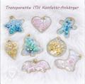 Transparente ITH Konfetti-Anhänger , ca. 8-9cm