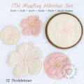 ITH Hibiskus Mug Rug + Hibiskus Motiv Set (12 Stickdateien)