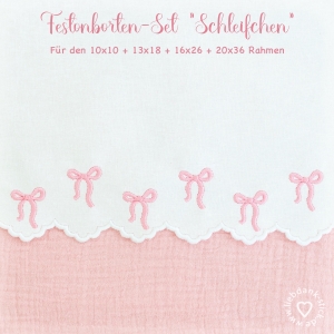 -Festonborten-Set-Schleifchen-10x10--13x18--16x26--20x36-Endlosornament-Endlosborte