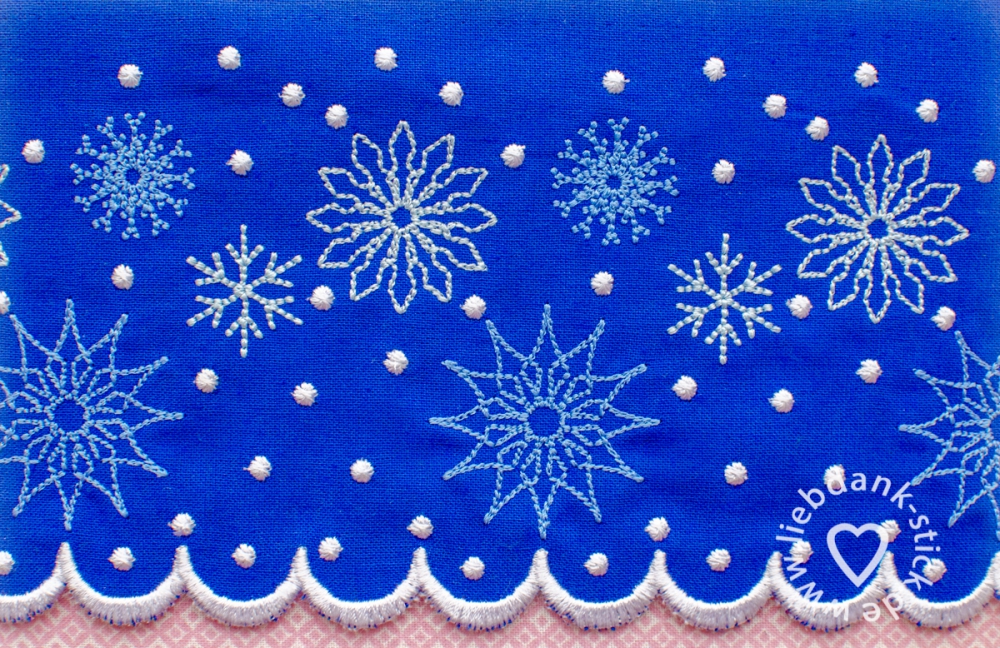 Bild 1 von  Festonbortenset  Schneeflocken 10x10 + 13x18 + 16x26 + 20x36, Endlosornament, Endlosborte