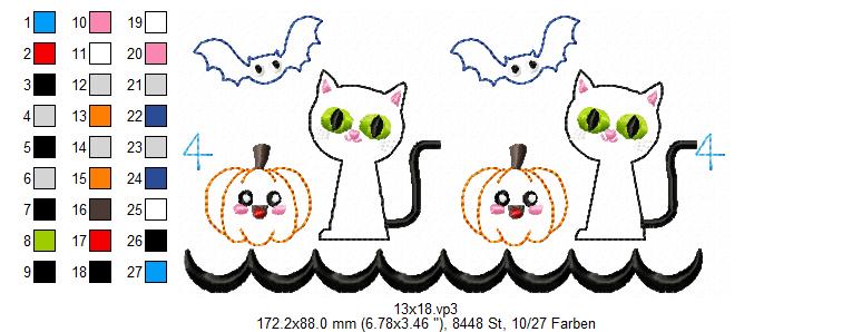 Bild 1 von Halloween Festonbortenset 10x10 + 13x18 + 16x26 + 20x36, Endlosornament, Endlosborte