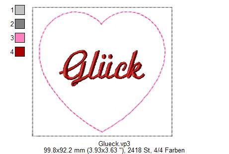 Bild 1 von Magische Herzen, 12 ITH  Mugrug in deutsch und englisch, 10x10 Rahmen