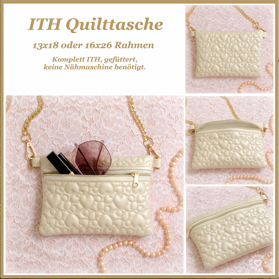 Bild 1 von ITH Quilttaschen, Herzornament 13x18, 16x26 Rahmen, RV  / (Rahmen) 13x18 Rahmen