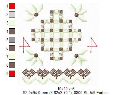 Bild 1 von ITH Hardanger Endlos Ornamenten-Set , Spitzenborten 10x10 + 13x18 + 16x26 + 20x36 Rahmen
