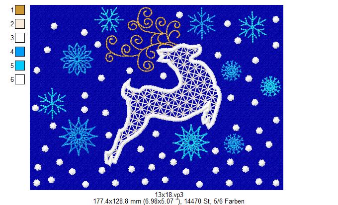 Bild 1 von Wing Needlework Rehornamenten-Set  13x18 + 15x24 + 16x26 + 18x30 + 20x30 Rahmen