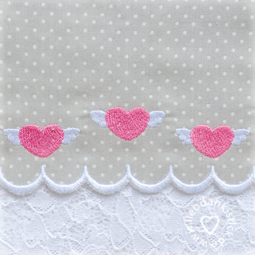 Bild 1 von Fliegende Herzen, Festonbortenset 10x10 + 13x18 + 16x26 + 20x36, Endlosornament, Endlosborte