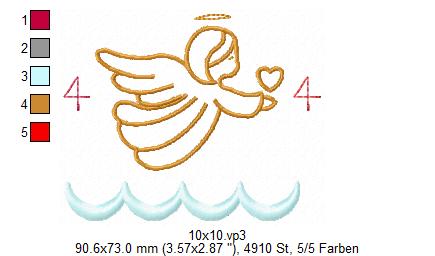 Bild 1 von  Festonborten-Set Engel 10x10 + 13x18 + 16x26 + 20x36, Endlosornament, Endlosborte