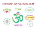 Stickdatei Yoga Kids 13x18 (7 Stickmuster), Applikation