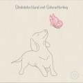 Bild 1 von Stickdatei Hund mit Schmetterling