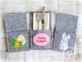 Bild 4 von ITH Filz - Bestecktaschen 10x10 Rahmen, Ostern, Frühling