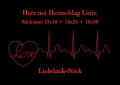 Stickdatei Herz mit Herzschlag Linie, Love