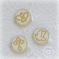 Bild 2 von ITH Serviettenringe mit christlichen Symbolen, 10x10 Rahmen
